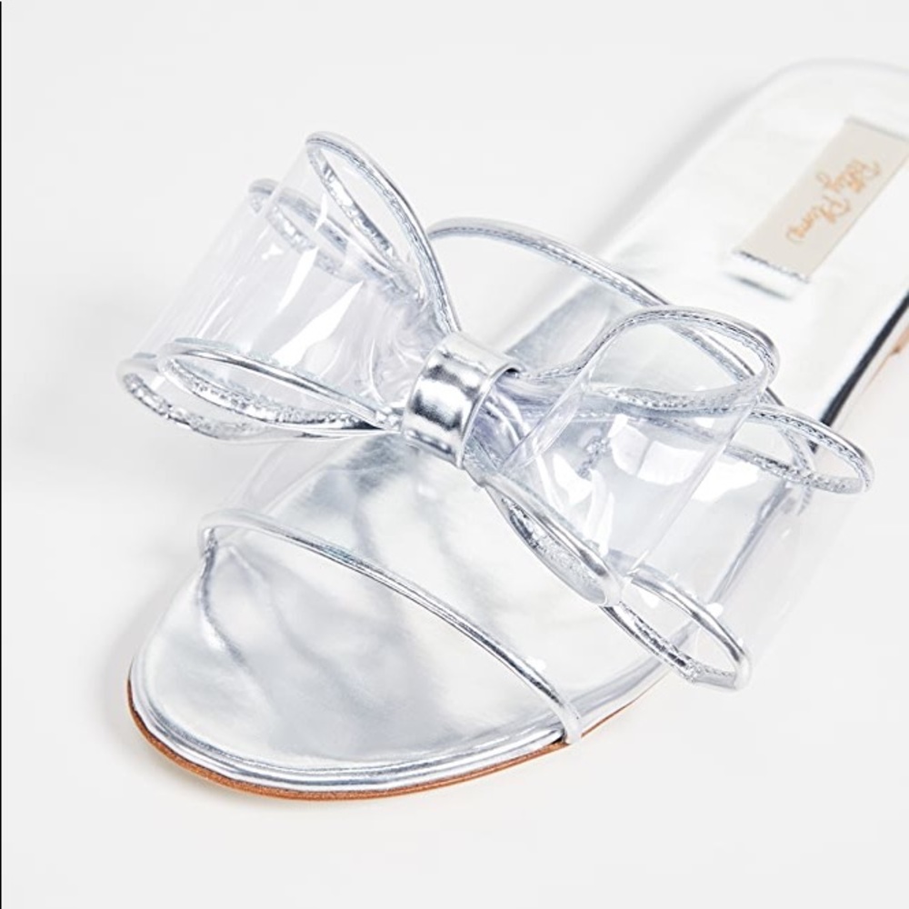 Polly Plume | Clear Lola Bow Slides